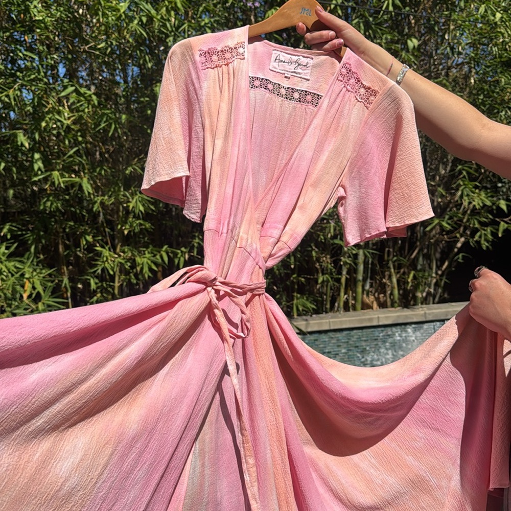 Amanda Bond hand dyed wrap around dress. Size small. Beautiful  summer dress.